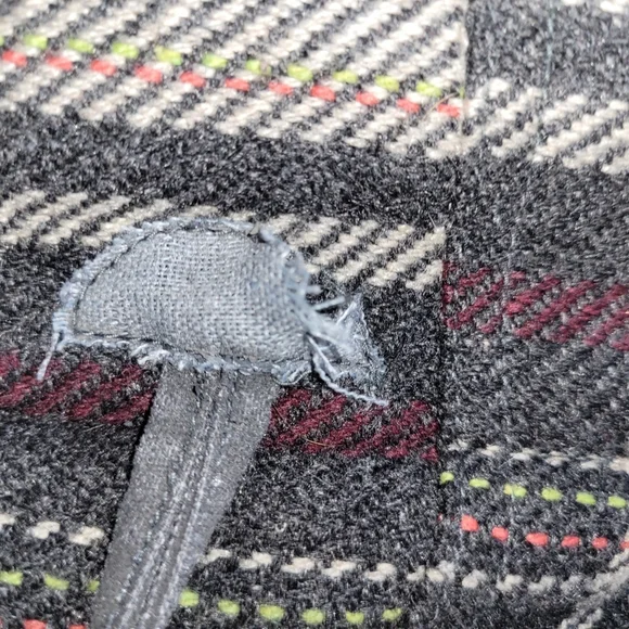 O'NEILL VTG Hoodie Grey Plaid Acrylic Wool Blend Jacket Long Sleeve Size Large - Picture 6 of 8